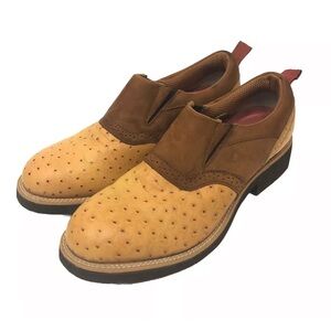 Twisted X Cowboy Tan Light Brow Ostrich Leather Western Boots